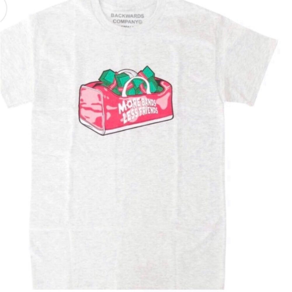 RARE HP more bands less friends money bag shirt